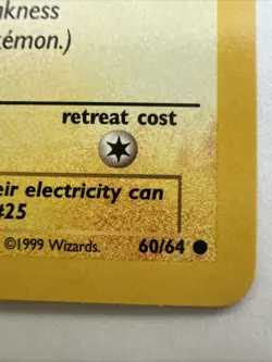 Pokemon Card - 1999 Pikachu Jungle 60/64 Non Holo - NM - Image 5