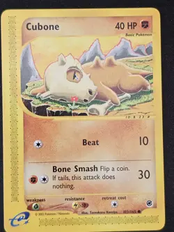 Pokemon TCG Cubone 103 Expedition Base Set Mint / Near Mint - Image 1