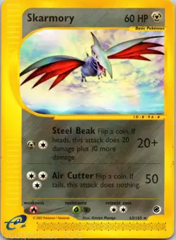 Skarmory 63/165 Rare Expedition Base Set Pokemon LP - Image 1