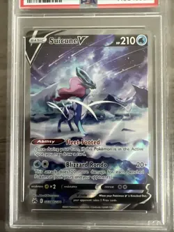 Pokemon TCG Suicune v Crown Zenith Ultra Rare Holo Card GG38/GG70 PSA 10 - Image 2