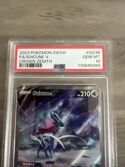 Pokemon TCG Suicune v Crown Zenith Ultra Rare Holo Card GG38/GG70 PSA 10 - Image 3