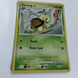 Pokemon TCG Turtwig 60 HP Holo Common Pop Series 6 017/017 2007 Card - Image 1