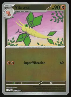 Vibrava 052/094 Common Phantasmal Flames Pokemon Reverse Holo Near Mint - Image 1