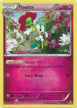 POKEMON CARD FLOETTE 64/106 NO 670 SINGLE BLOOM POKEMON TCG CCG - Image 1