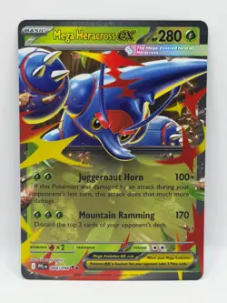 Mega Heracross ex 004/094 Phantasmal Flames NM Double Rare Holo Pokemon TCG - Image 1