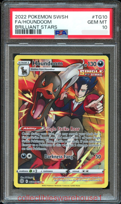 Pokemon Brilliant Stars Houndoom TG10 PSA 10 - Image 1