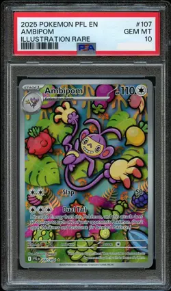 Pokemon Phantasmal Flames Ambipom 107 PSA 10 - Image 1