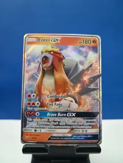 Entei GX 10/73 Shining Legends Ultra Rare Pokemon Card NM Condition - Image 1