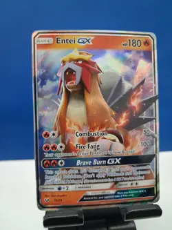 Entei GX 10/73 Shining Legends Ultra Rare Pokemon Card NM Condition - Image 2