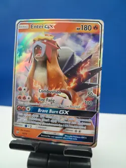 Entei GX 10/73 Shining Legends Ultra Rare Pokemon Card NM Condition - Image 3
