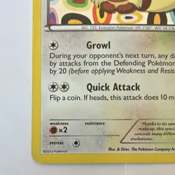 Pokemon Eevee BW94 Black & White Promo Holo Basic 60 HP Quick Attack (10+) - Image 3
