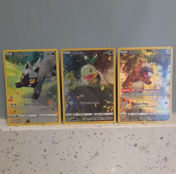 Pokemon TCG Crown Zenith Galarian Gallery Holo Lot 3 Poochyena Turtwig Bidoof - Image 1