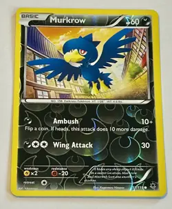 Murkrow 51/119 Reverse Holo Common Phantom Forces Pokemon Card - Image 1