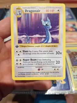 Pokemon TCG Dragonair Shadowless Base Set 18/102 1st Edition NM - Image 1