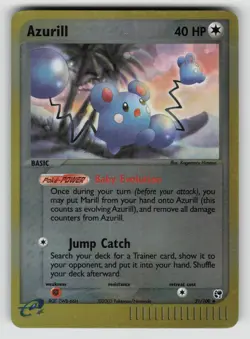 Azurill 31/100 Uncommon Sandstorm Pokemon Reverse Holo LP - Image 1