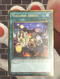 Yugioh Mistaken Arrest - PGL3-EN089 - 1st Ed Gold Rare NM - Image 1