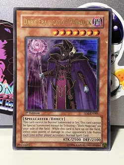 Yu-Gi-Oh Dark Eradicator Warlock SD6-EN001 Ultra Rare 1st Edition - Image 2