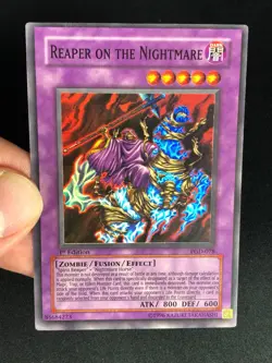 YUGIOH MISRPINT! REAPER ON THE NIGHTMARE PGD-078 1ST SUPER (NM/VLP) NA PRINT - Image 1
