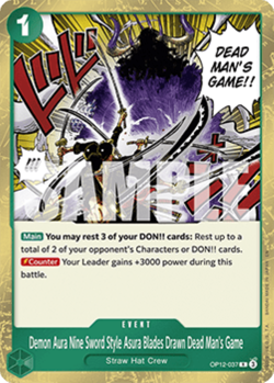 One Piece TCG OP12-037 (V.1) / Demon Aura Nine Sw / Legacy of the Master (ENGL.) - Image 2