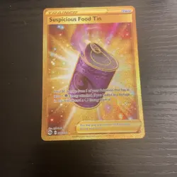 Pokemon TCG Suspicious Food Tin 80/73 Secret Rare Holo Card Champion's Path - Image 1