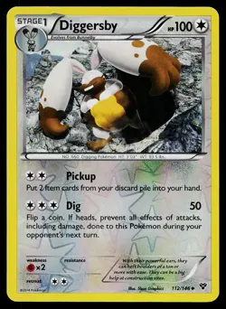Pokemon Card XY Diggersby 112/146 Reverse Holo Uncommon - Image 1