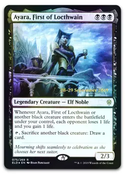 Ayara, First of Locthwain #75 (Foil) (NM) Prerelease Cards PRE Magic MTG - Image 1