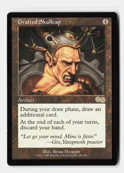 Grafted Skullcap 296 Rare Urza's Saga Magic: The Gathering Near Mint - Image 1