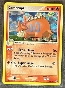 Pokemon TCG Camerupt 23/106 Emerald Reverse Holon Stamp - Image 1