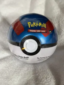 Pokemon Poke Ball Tin – Includes 3 Booster Packs & Coin – A24 - Image 1