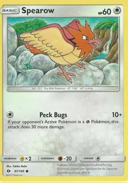 POKEMON CARD SPEAROW 97/149 NO 021 TINY BIRD POKEMON TCG CCG - Image 1