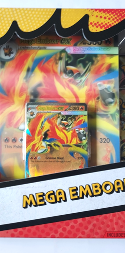 Pokemon TCG: Mega Evolution Ascended Heroes - Mega Emboar Ex Box Mega Feralgat - Image 2