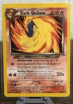 The Pokemon Company Dark Quilava 39/105 Neo Destiny Uncommon Regular English 60… - Image 1