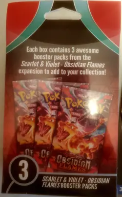 Pokemon TCG Obsidian Flames Booster Bundle 3 Packs Sealed - Image 2