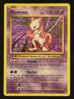 Pokemon Mewtwo Cracked Ice Holo RARE XY Evolutions 51/108 - Image 1