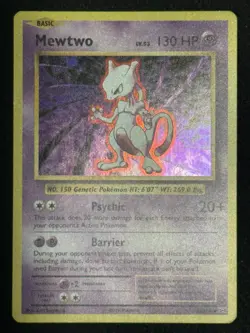 Pokemon Mewtwo Cracked Ice Holo RARE XY Evolutions 51/108 - Image 3