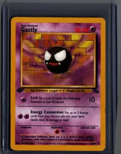 Gastly 33/62 Uncommon Fossil Pokemon 1st Edition - Image 1