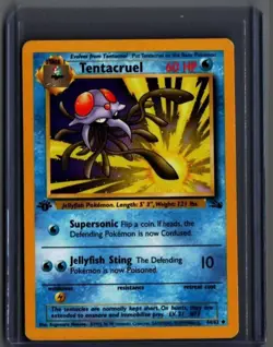 Tentacruel 44/62 Uncommon Fossil Pokemon 1st Edition - Image 1