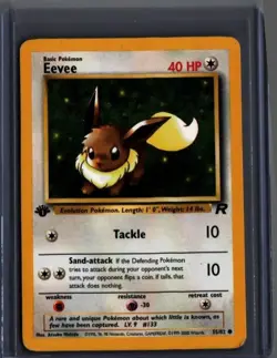 Eevee 55/82 Common Team Rocket Pokemon 1st Edition - Image 1