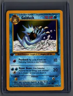 Golduck 35/62 Uncommon Fossil Pokemon 1st Edition - Image 1