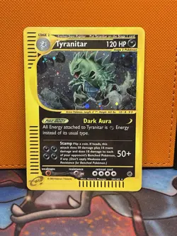 Pokemon Expedition Base Set Tyranitar Holo Rare 029/165 English 2002 NM - Image 1