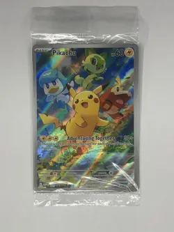 Pikachu 027 SVP Sealed Promo Scarlet & Violet Black Star Pokemon TCG NM - Image 1