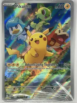 Pikachu 027 SVP Sealed Promo Scarlet & Violet Black Star Pokemon TCG NM - Image 2