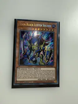 BLCR-EN065 Toon Black Luster Soldier Secret Rare 1st Edition YuGiOh Card - Image 1