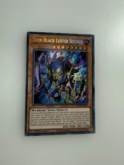 BLCR-EN065 Toon Black Luster Soldier Secret Rare 1st Edition YuGiOh Card - Image 3