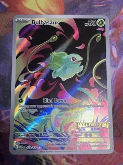 Pokemon Mega Evolution Bulbasaur 133/132 Illustration Rare Stamped Promo NM - Image 1