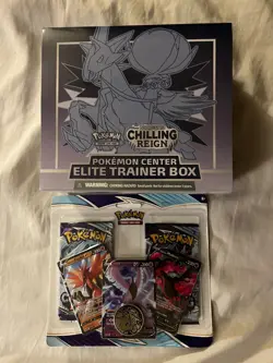 Pokemon Center Chilling Reign Ice Rider Elite Trainer Box ETB ERROR + ExtraPacks - Image 1