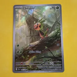 Pokemon TCG Chespin Chaos Rising 087/086 IR Holo Rare 70 HP - Image 1