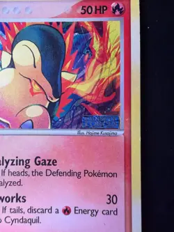 Reverse Holo Cyndaquil (54/115) from the EX Unseen Forces set (2005). Stamped. - Image 2