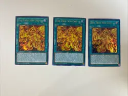 Yugioh - The True Sun God x 3 - 1st Edition Ultra Rare NM - Free Holo - B - Image 1