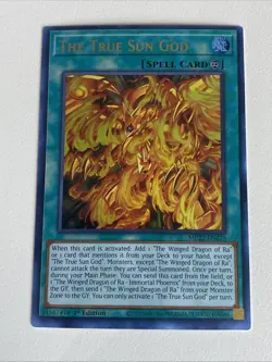 Yugioh - The True Sun God x 3 - 1st Edition Ultra Rare NM - Free Holo - B - Image 3